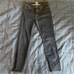 J. Crew Dark Blue Lookout High Rise Skinny Jeans